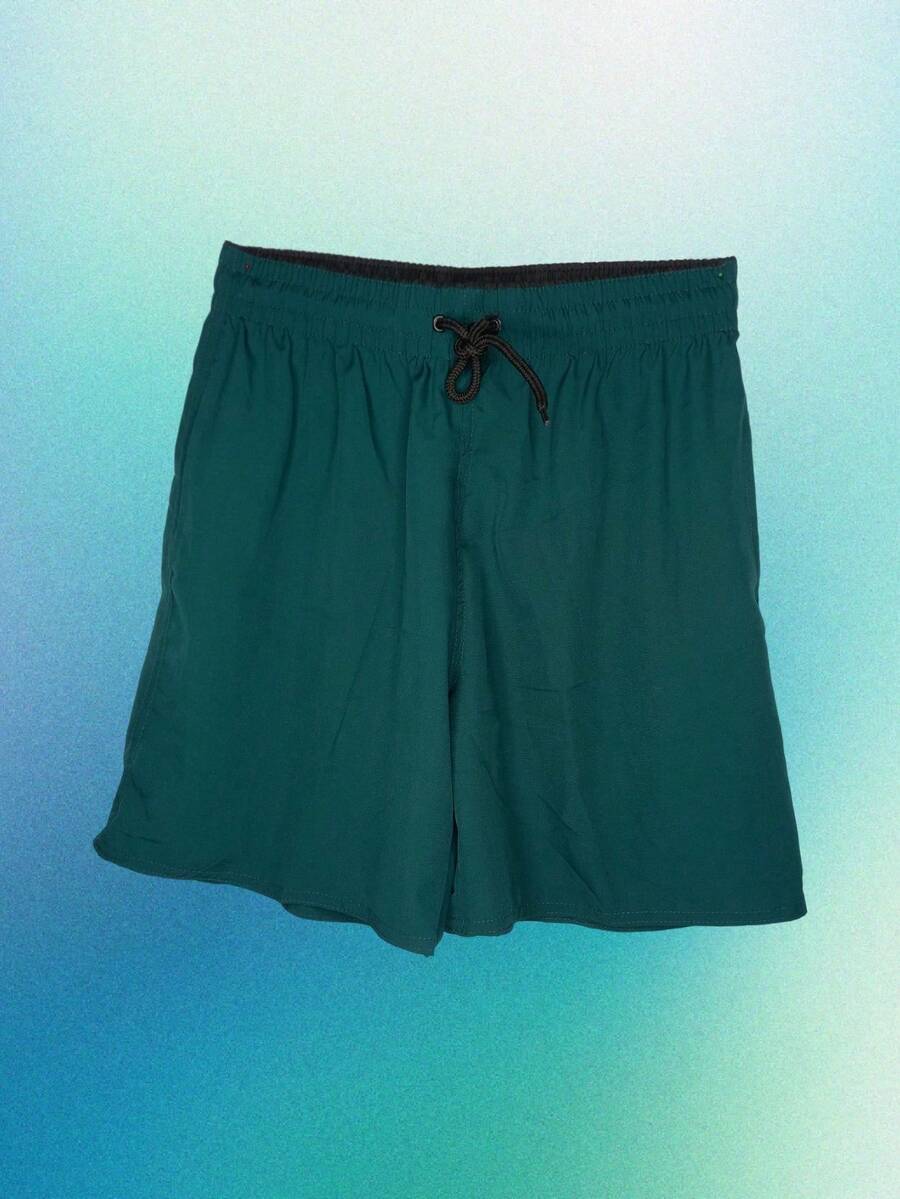 Men Beach Shorts - Màu xanh lá cây đậm - Xem 1