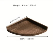 1pc Fan-shaped Corner Storage Shelf - Black - View 4