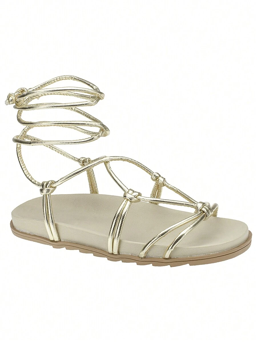 Women Flat Sandals - 金色 - 查看 1
