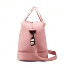 1 Miếng Dung lượng lớn Khâu Du lịch Túi thể thao Với Khô Và Ướt Tách biệt Độc lập Giày Ngăn , Có thể Đính kèm Đến Hành lý - Hồng - Xem 3