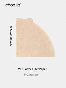 choxila 40 piezas/100 piezas/200 piezas Filtro de café V01, Filtro de papel de café en forma de V, Filtro de papel natural sin blanquear, Filtros desechables de café y té para hacer café por goteo y de filtro, de vuelta a clases