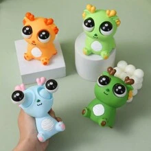 1入壓縮發泡眼睛龍＆斜眼龍造型玩具,文具,青少年玩具,娃娃禮物