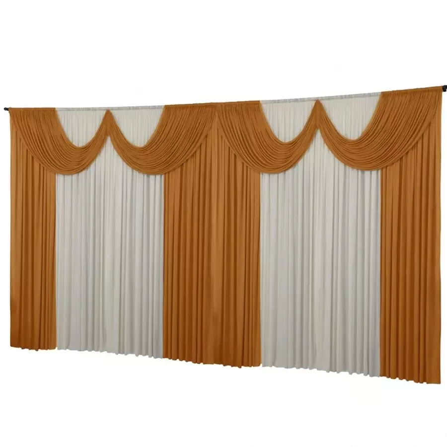 Dennis Confecções Curtains - Mustard and Straw - View 1