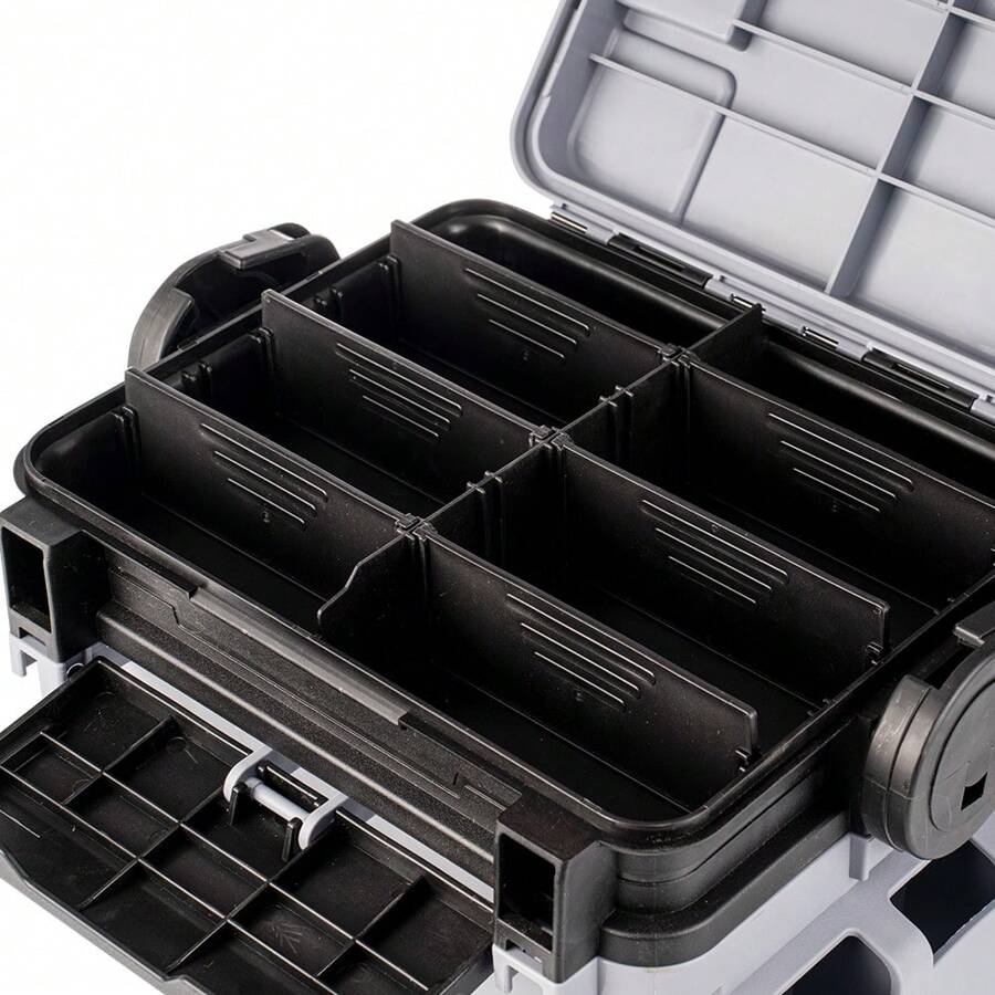 Fishing Tackle Box, MultiFunctional Abs Thick Fishing Rod Storage Case, With Rod Tube, Cup