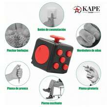 Fidget Cube - Juguete Anti Estrés,1 Pieza Juguete Antiestrés Magic Cube Para Resistir La Ansiedad Y La Irritabilidad, De Color Aleatorio,Cubo De Juguete Para Alivio Del Estrés, Juguete De Dedos Para Adultos Para Aliviar La Ansiedad Y El Estrés,1 Cubo De Juguete Fidget Dice Nuevo, Cubo Antiestrés De Juguete De Descompresión, Juguetes Para Aliviar La Ansiedad En La Punta De Los Dedos Para Niños Y Adultos - Gris - Ver 4