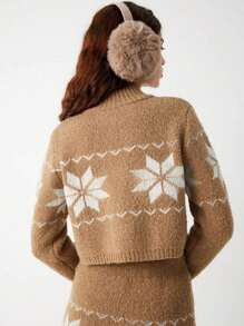 1pc Unisex Fashionable Newly Designed Warm Ear Muffs, Fall/Winter Riding And Commuting Ear Warmers With Thickened Lining, One Size Fits Most - Coffee Brown - View 3