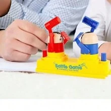 Red Vs Blue 2-Player Battle Game, Funny Tabletop Toy With Cute Characters Who Attack & Defend By Hitting Each Other On The Head, Perfect For Parties And As A Novelty Gift For The New Year - Multicolor - View 8