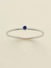 1 peça Anel de aço inoxidável e ouro 14k para mulheres, estilo minimalista e elegante, design de pedra de nascimento de dezembro