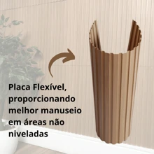 Placa Painel Ripado Relevo 50x50 Revestimento 3D Auto Adesivo - Caramelo - Visão 3