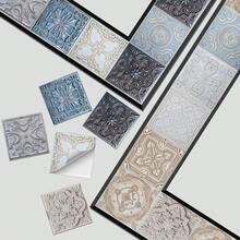 Alwayspon 24入組自粘式乙烯基牆紙瓷磚轉印貼紙,剝離後即黏貼,耐水pvc防濺背景貼紙牆磁磚貼紙,diy廚房浴室家居裝飾用 - HZ078 - 查看 3