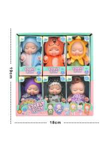 1 套 6 件逼真森林娃娃重生仿生舒适娃娃毛绒玩具适合女孩