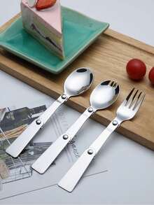 1入組不銹鋼可摺疊匙羹,附便攜盒包裝 - 藍色 - 查看 2