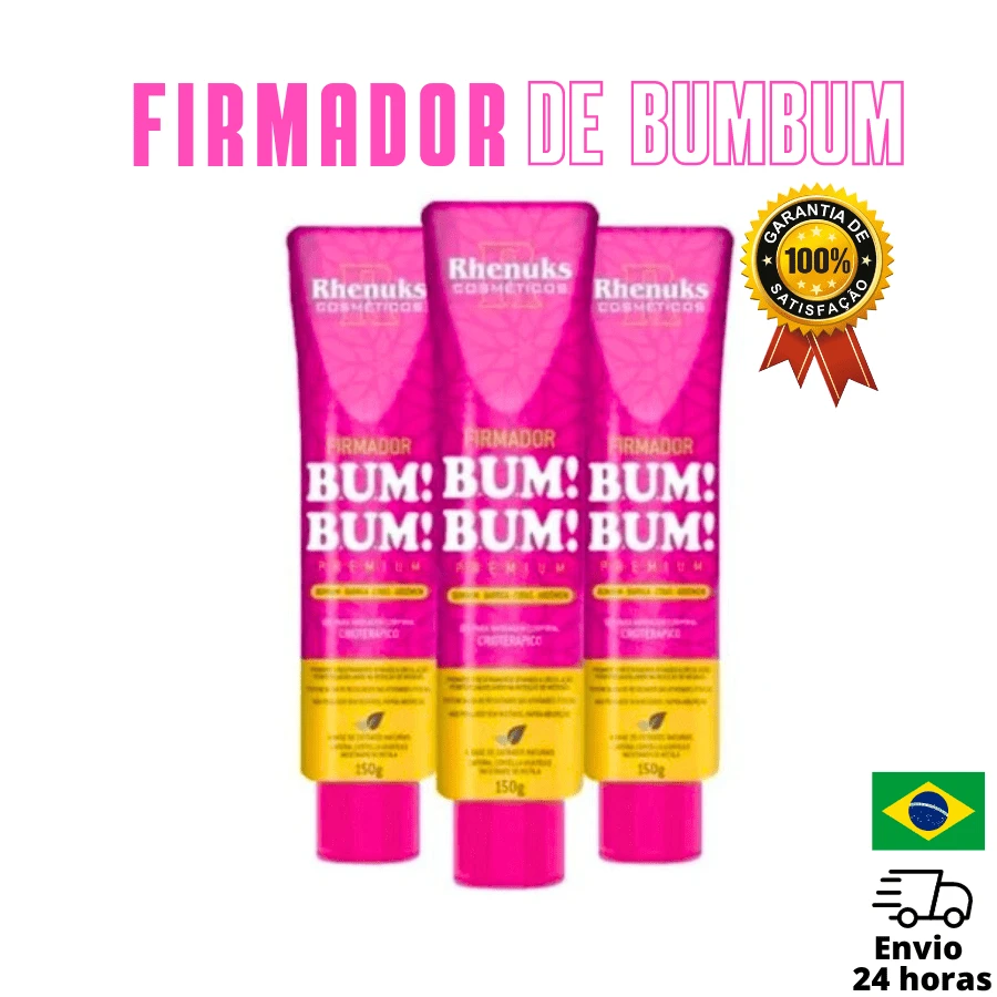 kit 3 Creme  Firmador De Bumbum Gel Massageador Para Celulite Estria Flacidez Queimador de Gorduras - Firmador de Bumbum - Visão 1