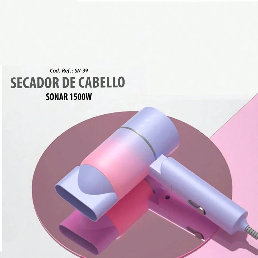 Mini Secador de Pelo de viaje, secador de pelo, mango plegable portátil, secador de pelo ligero de secado rápido - Enchufe US(110-127V) - Ver 1