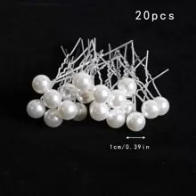 Random About 20pcs Faux Pearl Hair Pins Flower Hair Pins Princess Party Holiday Hair Accessories For Girls