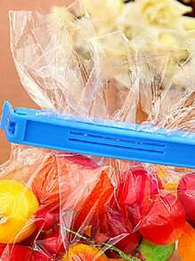 4pcs Food Sealing Clip For Plastic Bags, Rod Type Candy/Snack Bag Sealer, Food Freshness Keeper - Green - View 3