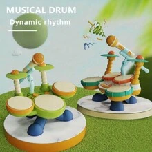 兒童鼓套,玩具,早教,益智嬰兒玩具,音樂,爵士鼓,打擊樂器 - 四鼓 - 查看 3