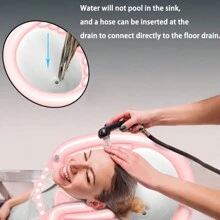 1 Pc Inflatable Raised Shampoo Basin, Portable Inflatable Shampoo Basin, The Elderly Pregnant Women Without Bending Over To Wash Their Hair, Collapsible Lie-Flat Type, Suitable For Home Use, Travelling To Bring - View 3