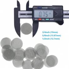 200入組抽煙斗濾網,附贈儲存盒（不鏽鋼材質）,適用於3/4英寸、5/8英寸和1/2英寸 - 不銹鋼 - 查看 2