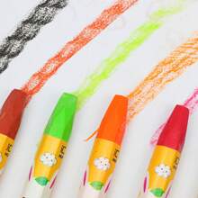 1入組18色可水洗六角油性粉彩蠟筆（隨機圖案） - 彩色 - 查看 4