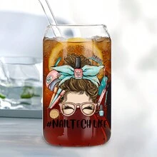 1 張職業主題 Uv Dtf 玻璃杯包裹轉印貼紙,uv Dtf 轉印防水貼花貼紙適用於 16 盎司 Libbey 玻璃杯、杯子和玻璃杯 Diy 裝飾！ - 彩色 - 查看 6