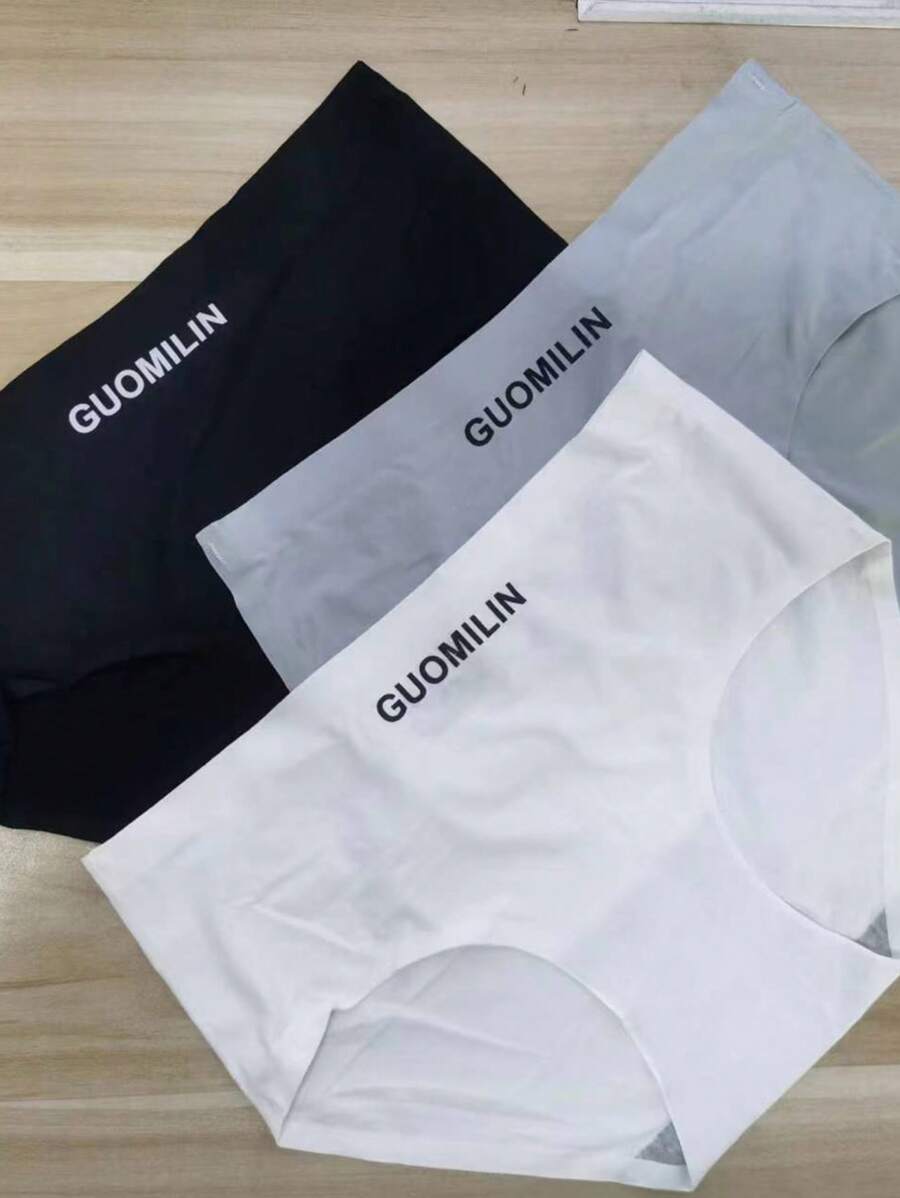 3 szt./zestaw Damski Chudy , Miękki , Seksowny , Niska talia , Bezszwowy Trójkąt Majtki Na lato