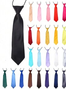 1 Cà Vạt Dệt Kim Ngắn Thời Trang Cho Nữ, Phong Cách Đồng Phục Dự Tiệc/Trường Học - màu đen - Xem 2