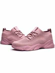 Tenis Deportivos Con Suela Blanda Transpirable Para Mujer - Rosa - Ver 9