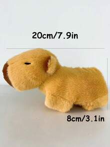 1入組20cm/7.9in印度水豚填充毛絨玩具,創意印度水豚爪腕帶snap手環 - 棕色 - 查看 2