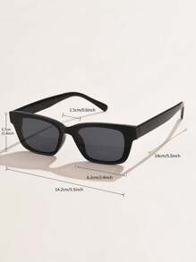 1pc Women's Fashionable Minimalist Square Sunglasses, Retro European And American Style Casual Sunglasses Suitable For Daily, Holiday And Travel Wear Beach Accessories For Women Sun Glasses Sunglasses Shades Basics And Suit For Sweater Jeans Sweatpants Hoodie Jackets Dress And Long Sleeve Shirt Fashionable Shade Elegant Outfit Family Outings Travel Vacation Holiday For Summer Beach Vacation,Outdoor,Travel - Dark Grey - View 5