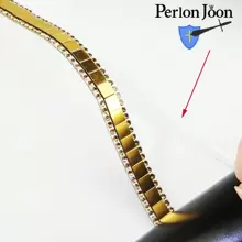 Perlon Joon 1 Yard Silver Metallic Glass Square Crystal Rhinestone Ribbon Trim Iron On Applique For Shoes, Bags And Decorative Accessories - Silver - View 7