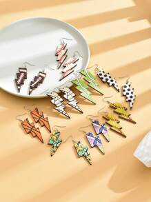 9對/組運動主題耳環,帶有足球、排球、棒球、橄欖球、網球、籃球吊墜,適用於女性,創意配飾套裝 - 彩色 - 查看 12