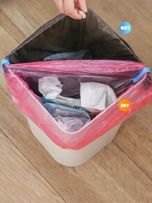 10pcs Blue Garbage Can Clamp Fixation Ring Clip For Household Waste Bin Bag, Slip-proof Paper Tags, Food Storage Bag Rack, Scene/ Festival/ Home Decor - Blue - View 1