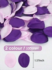 100/200入組婚禮裝飾用聚酯絲綢玫瑰花瓣,紅酒和栗色,適用於接待桌、鄉村裝飾、花童籃、走廊紅地毯、新娘派對 - 紫色和粉紅色 - 查看 2