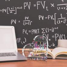 特別的聖誕節中心禮物,為女性提供亞克力老師禮物紀念品、紙重裝飾桌面飾品 - 彩色 - 查看 4