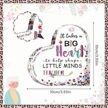 特別的聖誕節中心禮物,為女性提供亞克力老師禮物紀念品、紙重裝飾桌面飾品 - 彩色 - 查看 3