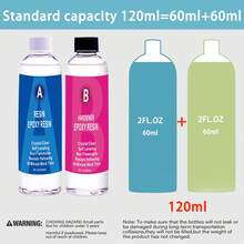 120ml 1:1 Epoxy Resin Kit, AB Glue For DIY Jewelry, Crafts, Clear Hard Casting Resin Hardener, Anti-Yellowing, Low Bubble