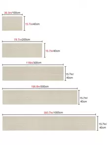 1 Roll 40cm Wide Waterproof Wood Grain Peel And Stick Wallpaper, Suitable For Countertops, Cabinets, Walls, Decorative, Removable, Vinyl Material, Home Decor For Bedroom, Living Room, Kitchen, Desk, Wardrobe - Beige - View 5