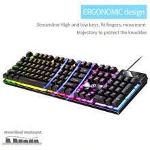 YINDIAO K500 Keyboard Wired USB Computer Gaming Device Office Silent Mechanical Touch Keyboard Laptop Universal - Black - View 7