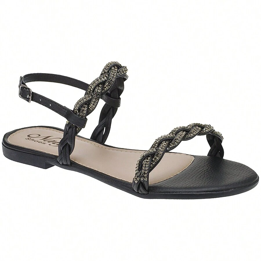 Women Flat Sandals - 黑色 - 查看 1