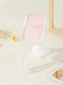 Hairdressing Massage Hair Drying Quick-Drying Comb Honeycomb Mesh Comb 1PC Non-Knotting Massage Comb Straight Hair Styling Hollow Comb, Wide Teeth Hair Brush Detangling Scalp Massage Hair Comb Hairdressing Hollow Out Plastic Hair Brush, Salon-Quality Wide Tooth Air Cushion Comb For Scalp Massage And Hair Brush/Hair Comb, Back To School - Multicolor - View 4