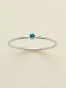 1 peça Anel de aço inoxidável e ouro 14k para mulheres, estilo minimalista e elegante, design de pedra de nascimento de dezembro