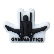 Lot of Different Sports Shoe Charms for Clog Sandals Bracelets Decoration, Baseball Softball Football Basketball Soccer Swim Shoe Decorations for Kids Teen Adult Party Favor - Gymnastics - View 5