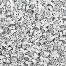 50入組拼盒裝10mm運動系列混色高分子粘土珠子,包括隨機高分子粘土間隔珠,適合diy手鐲,項鍊,耳環和珠寶製作 - 一包裝 - 查看 17