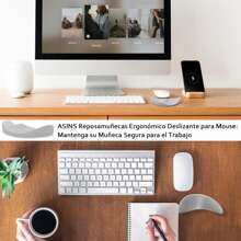 Ergonomic Wrist Rest For Sliding Mouse, Wrist Rest Lightweight Silicone Mouse Pad For Computer, Palm Rest Wrist Pain Relief For Carpal Tunnel Relief For Work, Gaming, Coding - 灰色 - 查看 2