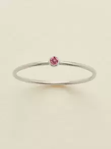 1 peça Anel de aço inoxidável e ouro 14k para mulheres, estilo minimalista e elegante, design de pedra de nascimento de dezembro