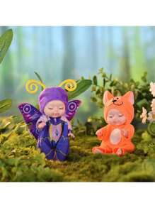 1 套 6 件逼真森林娃娃重生仿生舒适娃娃毛绒玩具适合女孩