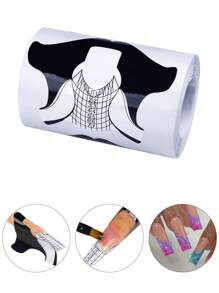 100pcs Nail Forms For Extending & Shaping, Uv Acrylic Gel Polish Guided Paper, Acrylic Uv Gel Builder Nail Art Tool,Nail Supplies,Nail Tools,Nail Art Tools,Back To School,Nails,Nail Tools For Press On Nails