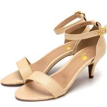 Women Heeled Sandals - Màu be - Xem 2