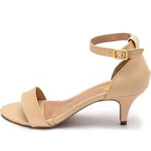 Women Heeled Sandals - Màu be - Xem 3